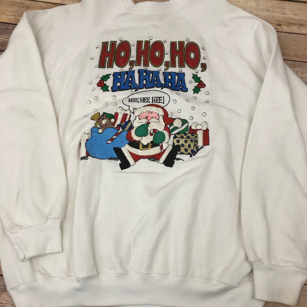 Hand painted Christmas Sweatshirt, size XL.